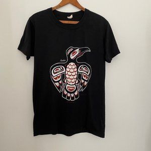 VINTAGE 80S HAIDA RAVEN TSHIRT PACIFIC NORTH WEST NATIVE